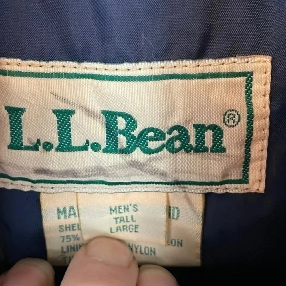 Men's‎ Vintage LL Bean Vest Full-Zip Button Pockets Size Tall L